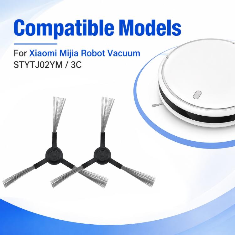 Accessori di ricambio per robot aspirapolvere Xiaomi Mijia STYTJ02YM / 3C, Dual Black Triangle Side Brush, Dust Box, Main Brush, White Main Brush Cover, Black Main Brush Cover, Dual White Triangle Side Brush, Wet Dry Separation Mop Pad, Disposable Mop ...