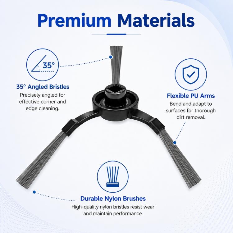 Accessori di ricambio per robot aspirapolvere Xiaomi Mijia STYTJ02YM / 3C, Dual Black Triangle Side Brush, Dust Box, Main Brush, White Main Brush Cover, Black Main Brush Cover, Dual White Triangle Side Brush, Wet Dry Separation Mop Pad, Disposable Mop ...