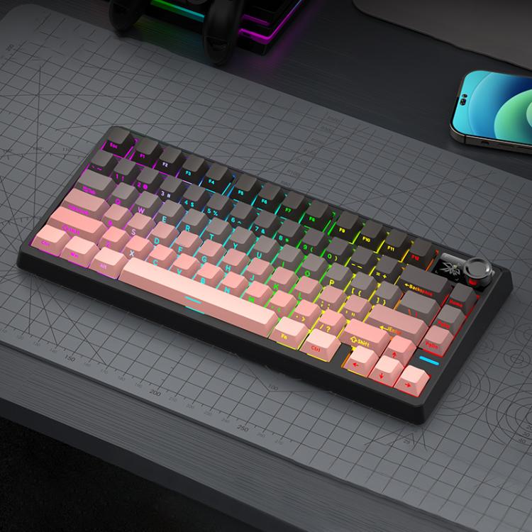 SHIPADOO JK750 Blue Switch RGB 79 Keys Three Modes Mechanical Keyboard