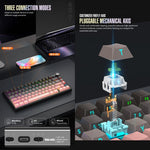 SHIPADOO JK750 Blue Switch RGB 79 Keys Three Modes Mechanical Keyboard