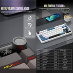 SHIPADOO JK750 Blue Switch RGB 79 Keys Three Modes Mechanical Keyboard