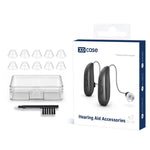 Kit di 10 cupolette auricolari semiaperte universali XDcase con design a tulipano per apparecchi acustici RIC.