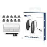 Kit di 10 cupolette auricolari semiaperte universali XDcase con design a tulipano per apparecchi acustici RIC.