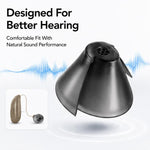 Kit di 10 cupolette auricolari semiaperte universali XDcase con design a tulipano per apparecchi acustici RIC.