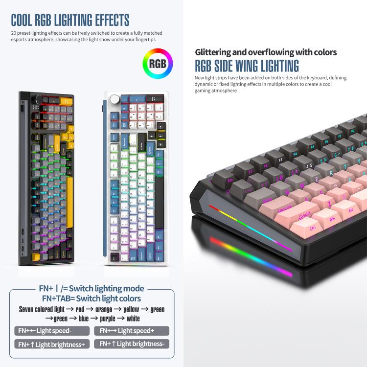 Tastiera meccanica SHIPADOO JK980 con switch blu RGB