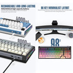 Tastiera meccanica SHIPADOO JK980 con switch blu RGB