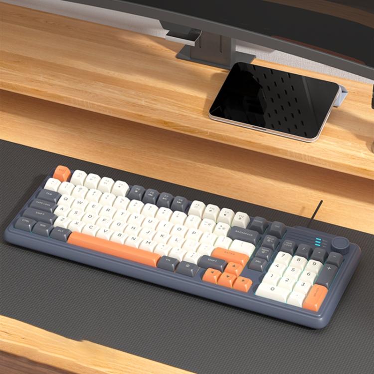 SHIPADOO K700 Wired Knob Switch 98-Key Gaming RGB Keyboard