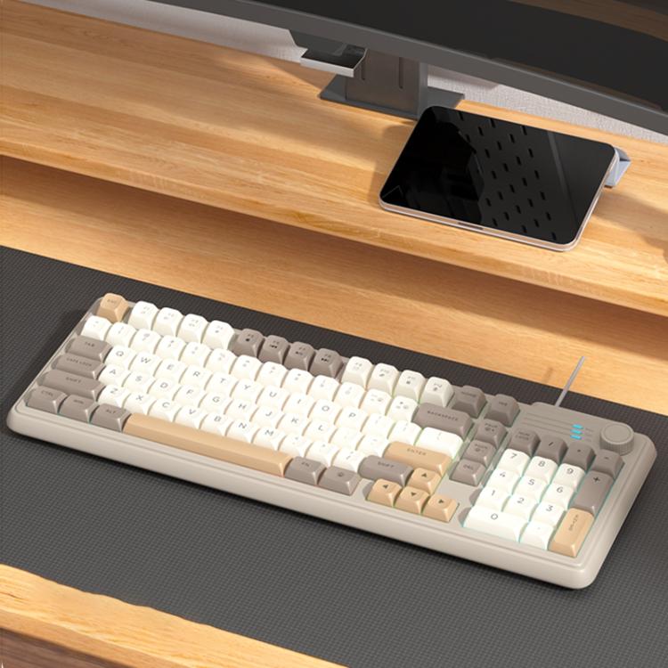 SHIPADOO K700 Wired Knob Switch 98-Key Gaming RGB Keyboard