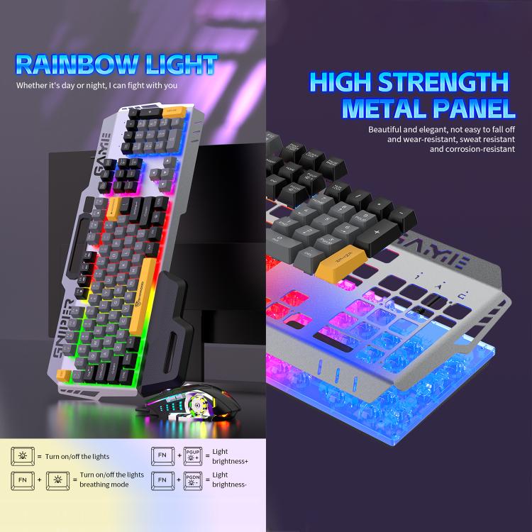 Tastiera da gioco cablata SHIPADOO GK50 con retroilluminazione RG
