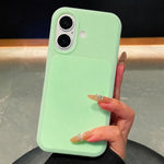 Custodia per telefono in silicone liquido effetto pelle di gelato, For iPhone 16 Pro, For iPhone 16