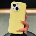 Custodia per telefono in silicone liquido effetto pelle di gelato, For iPhone 15, For iPhone 14