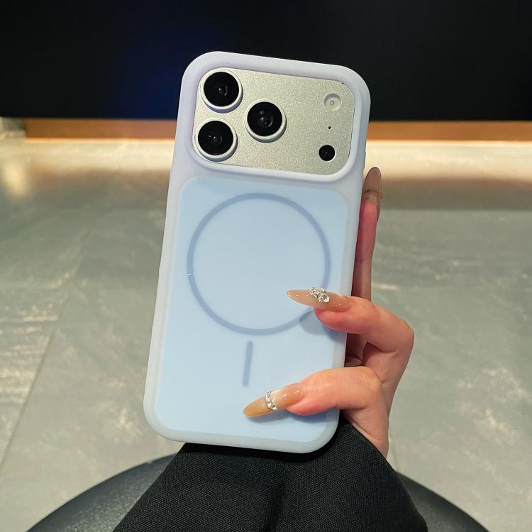 Custodia per telefono magnetica in silicone liquido con effetto pelle di gelato, con cerchi sottili., For iPhone 17 Pro Max, For iPhone 17 Pro