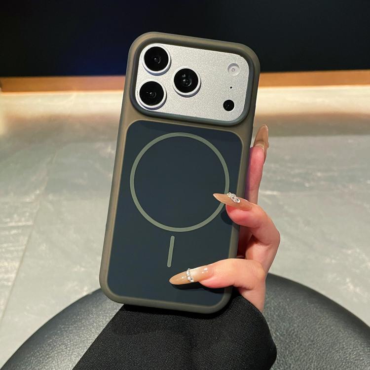 Custodia per telefono magnetica in silicone liquido con effetto pelle di gelato, con cerchi sottili., For iPhone 17 Pro Max, For iPhone 17 Pro