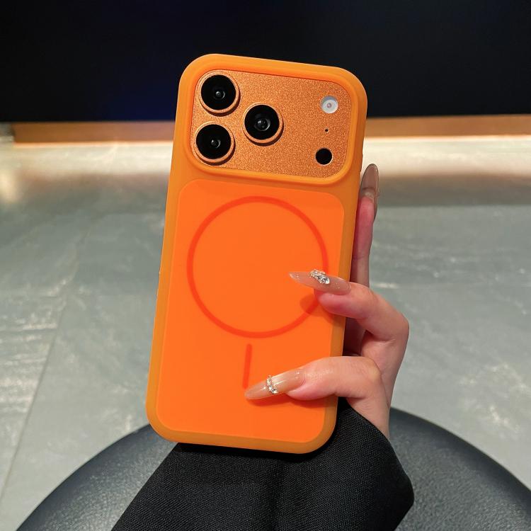 Custodia per telefono magnetica in silicone liquido con effetto pelle di gelato, con cerchi sottili., For iPhone 17 Pro Max, For iPhone 17 Pro