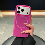 Custodia per telefono magnetica in silicone liquido con effetto pelle di gelato, con cerchi sottili., For iPhone 17 Pro Max, For iPhone 17 Pro