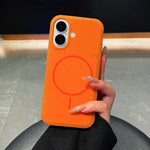 Custodia per telefono magnetica in silicone liquido con effetto pelle di gelato, con cerchi sottili., For iPhone 17, For iPhone 16 Pro Max