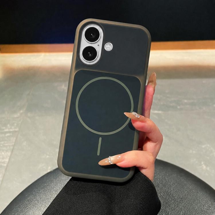 Custodia per telefono magnetica in silicone liquido con effetto pelle di gelato, con cerchi sottili., For iPhone 17, For iPhone 16 Pro Max