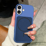 Custodia per telefono magnetica in silicone liquido con effetto pelle di gelato, con cerchi sottili., For iPhone 17, For iPhone 16 Pro Max