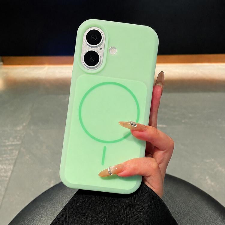 Custodia per telefono magnetica in silicone liquido con effetto pelle di gelato, con cerchi sottili., For iPhone 16 Pro, For iPhone 16