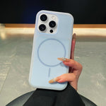 Custodia per telefono magnetica in silicone liquido con effetto pelle di gelato, con cerchi sottili., For iPhone 14 Pro, For iPhone 14 Pro Max
