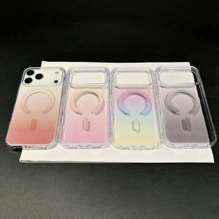 Custodia per telefono MagSafe in PC trasparente con effetto sfumato, For iPhone 17 Pro Max, For iPhone 17 Pro, For iPhone 17, For iPhone Air, For iPhone 12, For iPhone 12 Pro Max