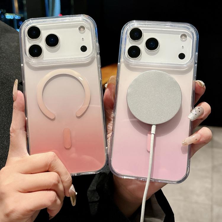 Custodia per telefono MagSafe in PC trasparente con effetto sfumato, For iPhone 17 Pro Max, For iPhone 17 Pro, For iPhone 17, For iPhone Air, For iPhone 12, For iPhone 12 Pro Max