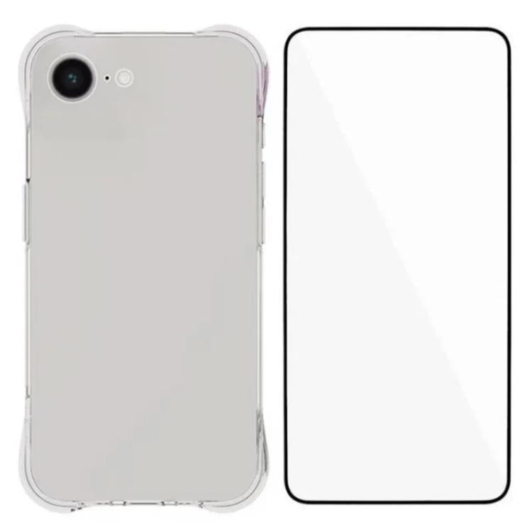 Custodia TPU trasparente antiurto con pellicola per iPhone