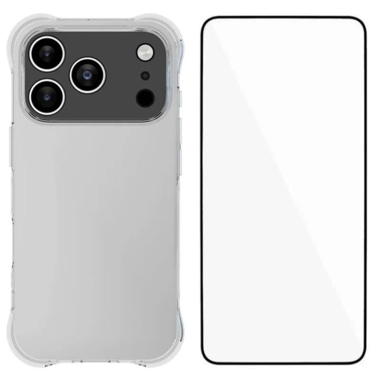 Custodia TPU trasparente antiurto con pellicola per iPhone