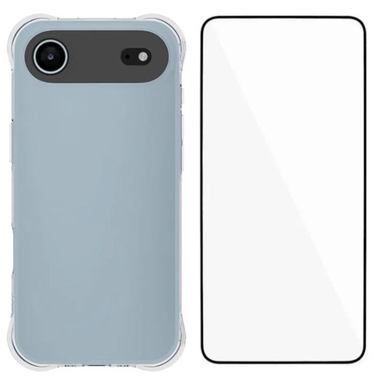 Custodia TPU trasparente antiurto con pellicola per iPhone