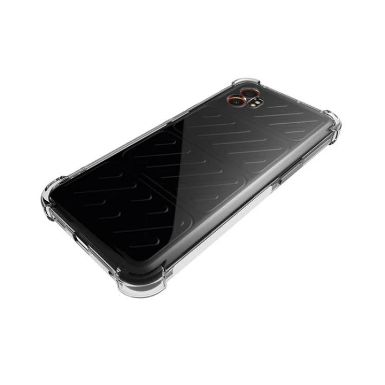 WANLONFENG Custodia per telefono in TPU trasparente antiurto a quattro angoli con pellicola protettiva per lo schermo, For Galaxy XCover7 Pro