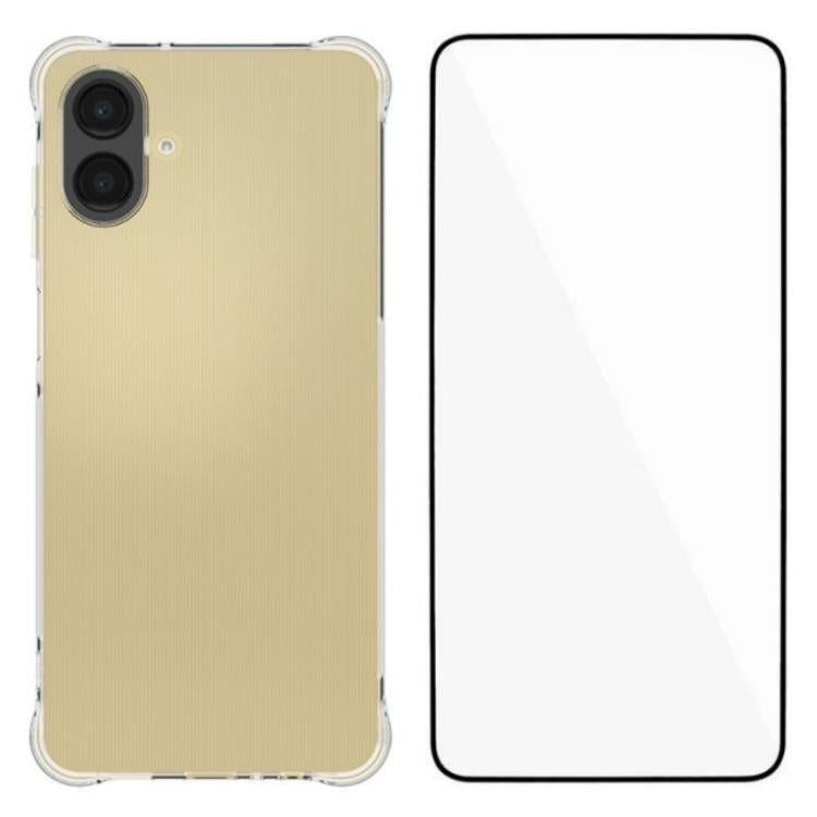 WANLONFENG Custodia per telefono in TPU trasparente antiurto a quattro angoli con pellicola protettiva per lo schermo, For Galaxy A57 5G, For Galaxy A37 5G, For Galaxy A27 5G, For Galaxy A17 5G / 4G, For Galaxy A07 4G, For Galaxy A06 5G, For Galaxy A56...