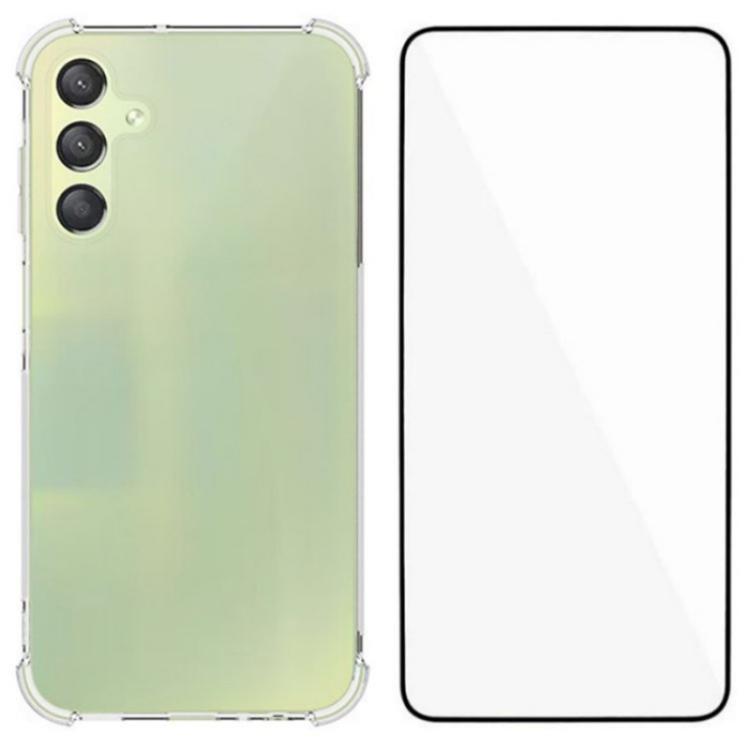 WANLONFENG Custodia per telefono in TPU trasparente antiurto a quattro angoli con pellicola protettiva per lo schermo, For Galaxy A57 5G, For Galaxy A37 5G, For Galaxy A27 5G, For Galaxy A17 5G / 4G, For Galaxy A07 4G, For Galaxy A06 5G, For Galaxy A56...