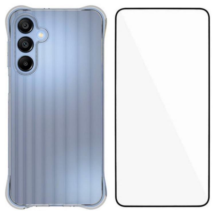 WANLONFENG Custodia per telefono in TPU trasparente antiurto a quattro angoli con pellicola protettiva per lo schermo, For Galaxy A57 5G, For Galaxy A37 5G, For Galaxy A27 5G, For Galaxy A17 5G / 4G, For Galaxy A07 4G, For Galaxy A06 5G, For Galaxy A56...