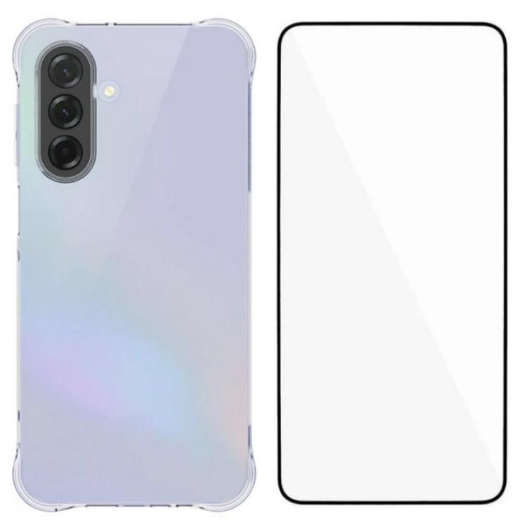 WANLONFENG Custodia per telefono in TPU trasparente antiurto a quattro angoli con pellicola protettiva per lo schermo, For Galaxy A57 5G, For Galaxy A37 5G, For Galaxy A27 5G, For Galaxy A17 5G / 4G, For Galaxy A07 4G, For Galaxy A06 5G, For Galaxy A56...