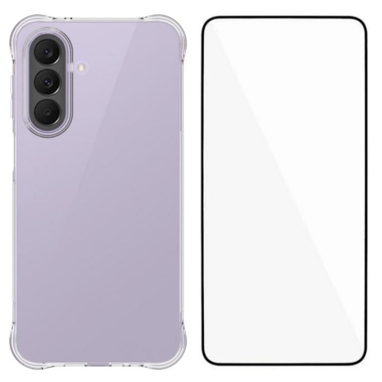 WANLONFENG Custodia per telefono in TPU trasparente antiurto a quattro angoli con pellicola protettiva per lo schermo, For Galaxy A57 5G, For Galaxy A37 5G, For Galaxy A27 5G, For Galaxy A17 5G / 4G, For Galaxy A07 4G, For Galaxy A06 5G, For Galaxy A56...