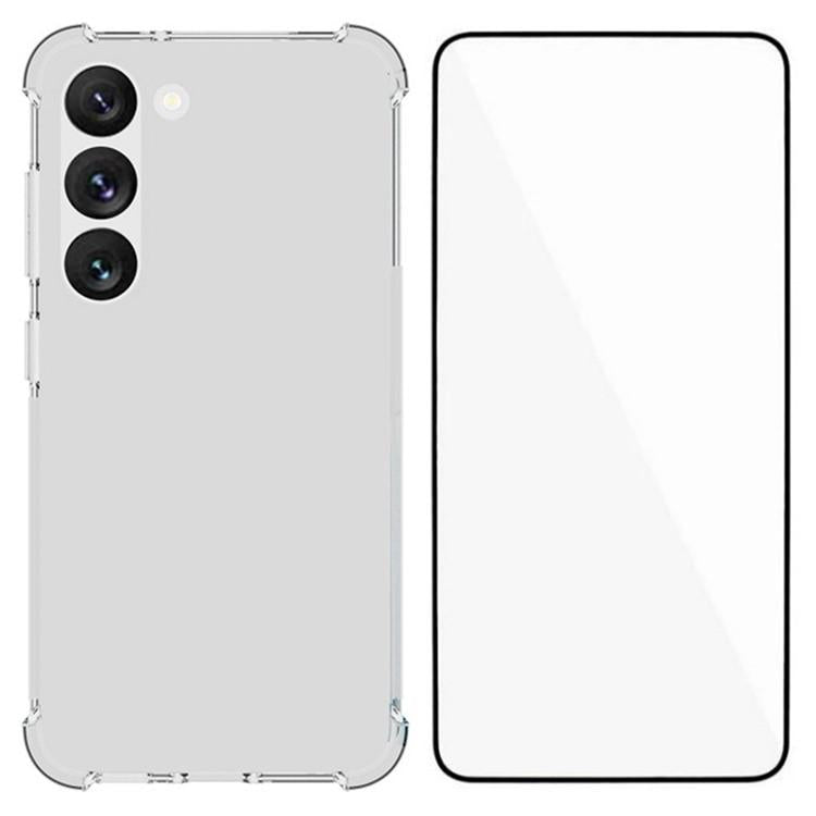WANLONFENG Custodia per telefono in TPU trasparente antiurto a quattro angoli con pellicola protettiva per lo schermo, For Galaxy S26 FE 5G, For Galaxy S26+ 5G, For Galaxy S26 Ultra 5G, For Galaxy S26 5G, For Galaxy S25 FE 5G, For Galaxy S25 Edge 5G   ...