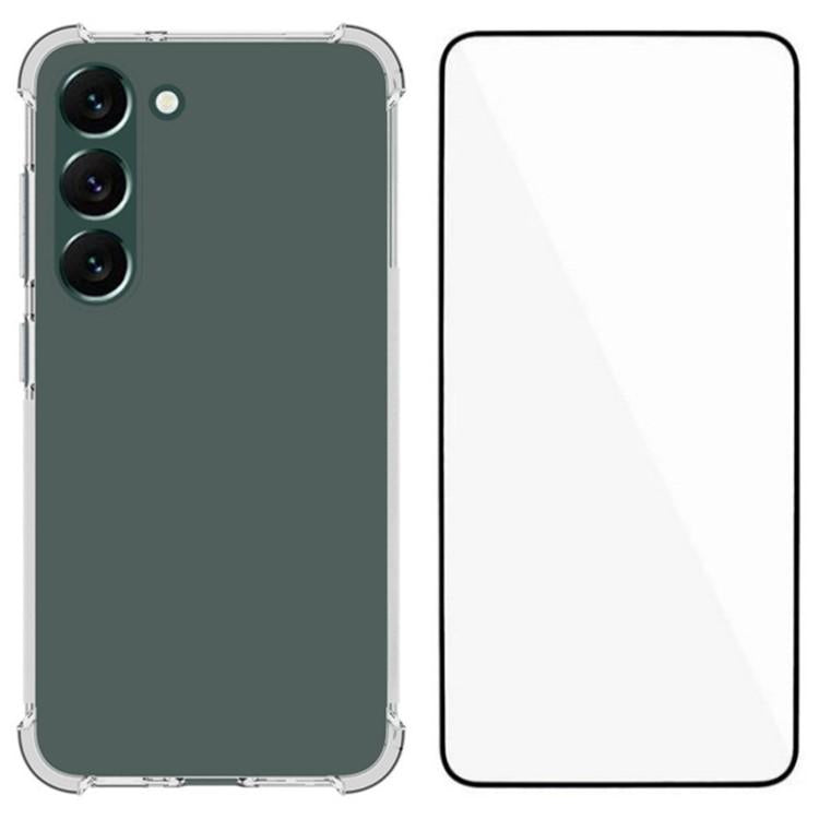 WANLONFENG Custodia per telefono in TPU trasparente antiurto a quattro angoli con pellicola protettiva per lo schermo, For Galaxy S26 FE 5G, For Galaxy S26+ 5G, For Galaxy S26 Ultra 5G, For Galaxy S26 5G, For Galaxy S25 FE 5G, For Galaxy S25 Edge 5G   ...