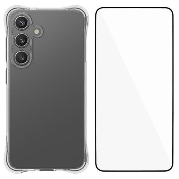 WANLONFENG Custodia per telefono in TPU trasparente antiurto a quattro angoli con pellicola protettiva per lo schermo, For Galaxy S26 FE 5G, For Galaxy S26+ 5G, For Galaxy S26 Ultra 5G, For Galaxy S26 5G, For Galaxy S25 FE 5G, For Galaxy S25 Edge 5G   ...