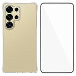 WANLONFENG Custodia per telefono in TPU trasparente antiurto a quattro angoli con pellicola protettiva per lo schermo, For Galaxy S26 FE 5G, For Galaxy S26+ 5G, For Galaxy S26 Ultra 5G, For Galaxy S26 5G, For Galaxy S25 FE 5G, For Galaxy S25 Edge 5G   ...