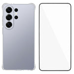 WANLONFENG Custodia per telefono in TPU trasparente antiurto a quattro angoli con pellicola protettiva per lo schermo, For Galaxy S26 FE 5G, For Galaxy S26+ 5G, For Galaxy S26 Ultra 5G, For Galaxy S26 5G, For Galaxy S25 FE 5G, For Galaxy S25 Edge 5G   ...
