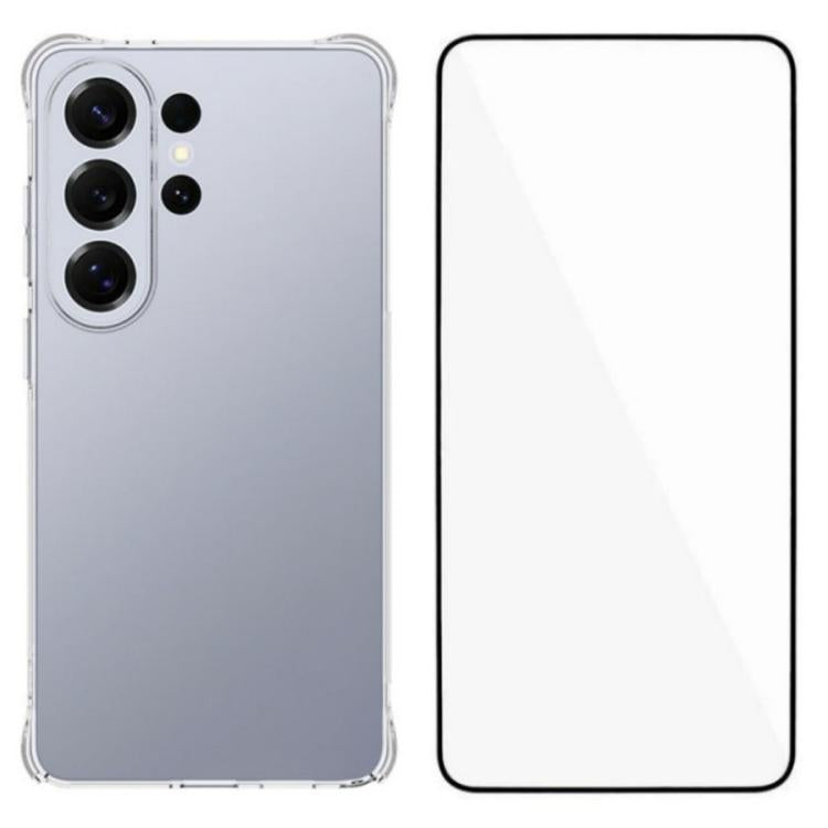 WANLONFENG Custodia per telefono in TPU trasparente antiurto a quattro angoli con pellicola protettiva per lo schermo, For Galaxy S26 FE 5G, For Galaxy S26+ 5G, For Galaxy S26 Ultra 5G, For Galaxy S26 5G, For Galaxy S25 FE 5G, For Galaxy S25 Edge 5G   ...