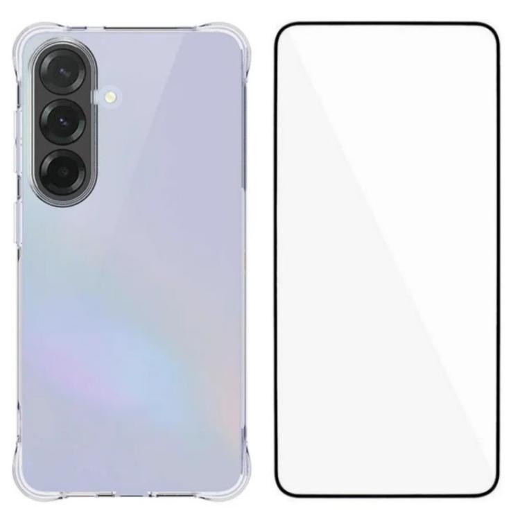 WANLONFENG Custodia per telefono in TPU trasparente antiurto a quattro angoli con pellicola protettiva per lo schermo, For Galaxy S26 FE 5G, For Galaxy S26+ 5G, For Galaxy S26 Ultra 5G, For Galaxy S26 5G, For Galaxy S25 FE 5G, For Galaxy S25 Edge 5G   ...