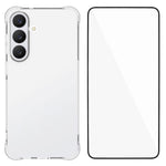 WANLONFENG Custodia per telefono in TPU trasparente antiurto a quattro angoli con pellicola protettiva per lo schermo, For Galaxy S26 FE 5G, For Galaxy S26+ 5G, For Galaxy S26 Ultra 5G, For Galaxy S26 5G, For Galaxy S25 FE 5G, For Galaxy S25 Edge 5G   ...