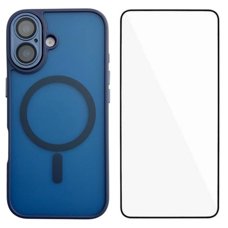 Custodia ibrida PC TPU con vetro per iPhone 16 e 15 Pro Max