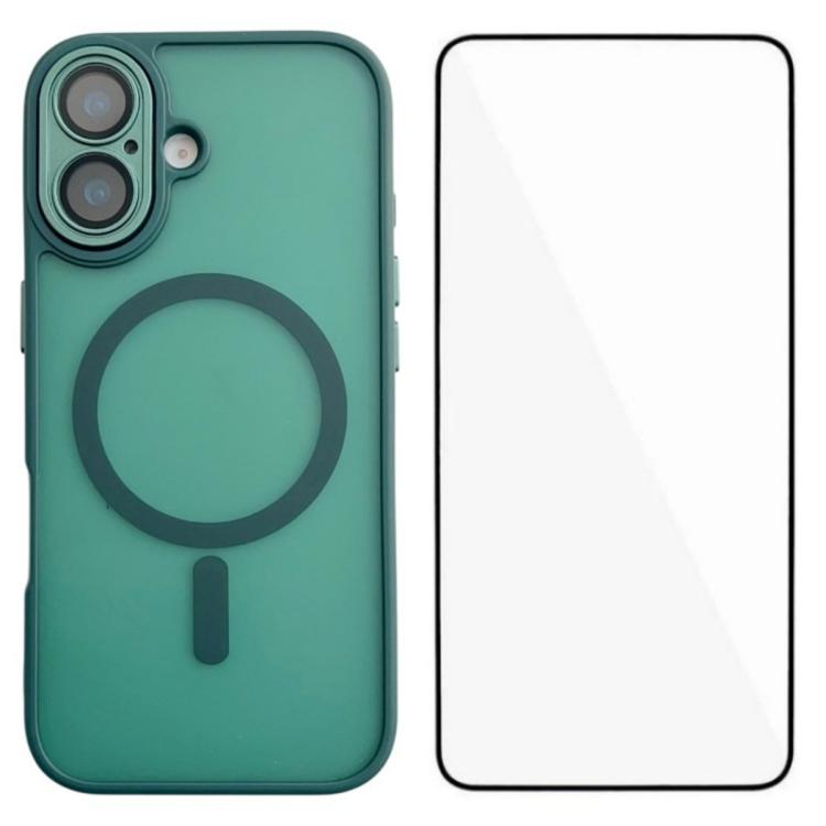 Custodia ibrida PC TPU con vetro per iPhone 16 e 15 Pro Max