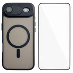 Custodia ibrida PC TPU con vetro per iPhone 16 e 15 Pro Max