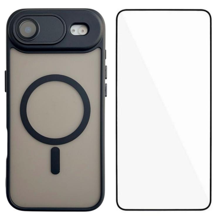 Custodia ibrida PC TPU con vetro per iPhone 16 e 15 Pro Max
