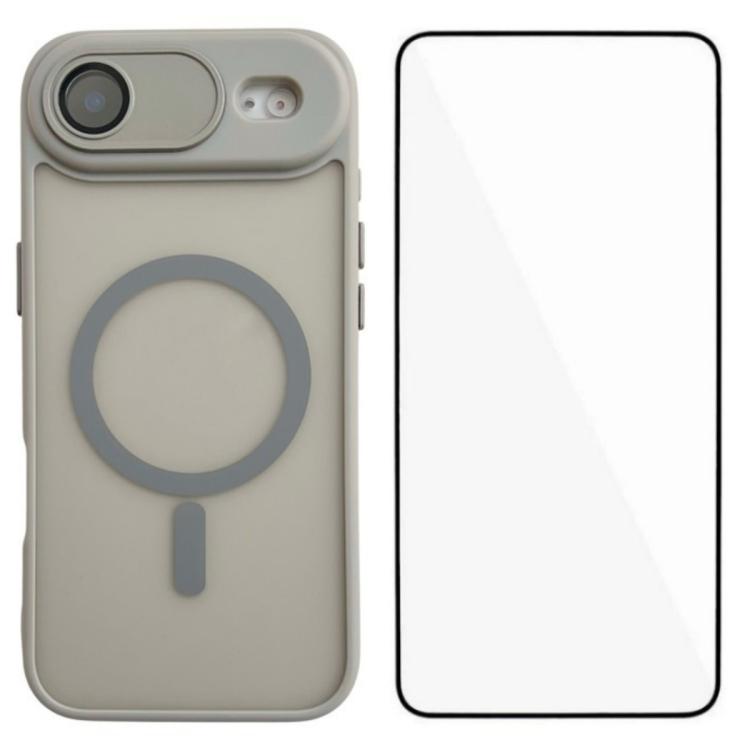 Custodia ibrida PC TPU con vetro per iPhone 16 e 15 Pro Max