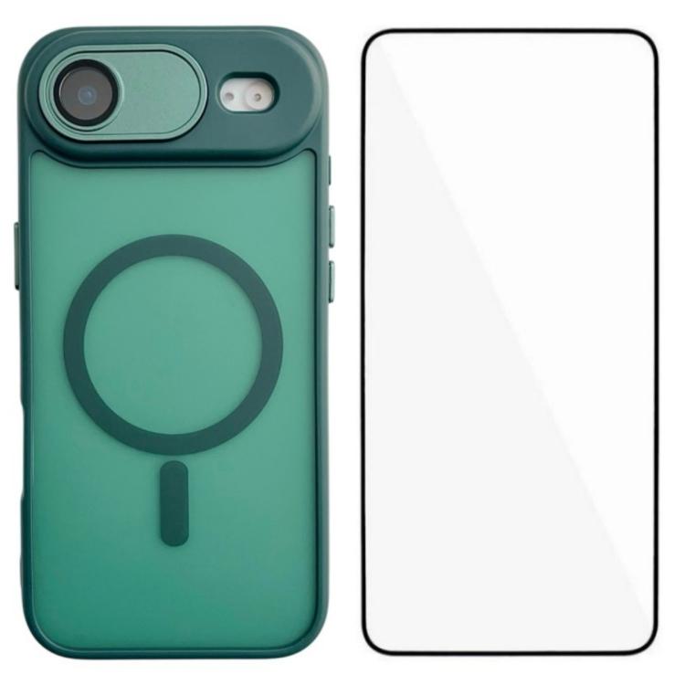 Custodia ibrida PC TPU con vetro per iPhone 16 e 15 Pro Max