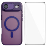 Custodia ibrida PC TPU con vetro per iPhone 16 e 15 Pro Max